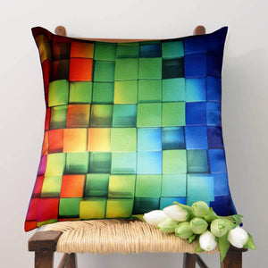 Lushomes Digital Printed Cube Cushion Cover on Ultra Premium Whiteout Fabric - Lushomes