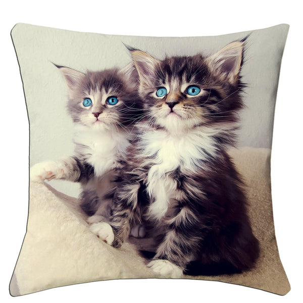 Lushomes Kids Digital Print Kittens Cushion Covers (Pack of 5) - Lushomes