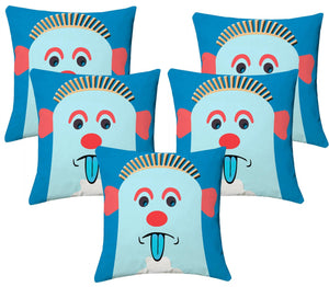Lushomes Kids Digital Print Expression Cushion Covers (Pack of 5) - Lushomes