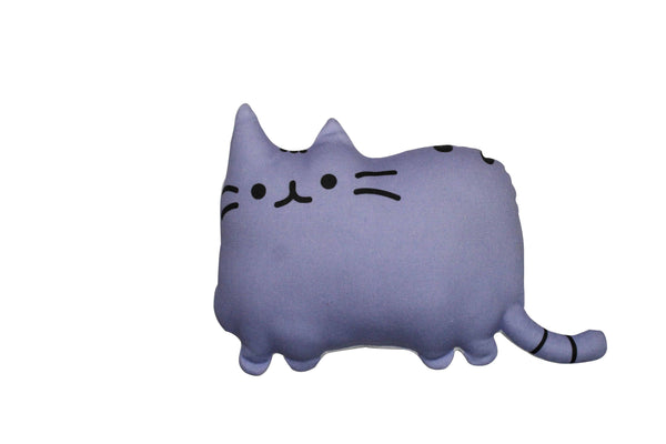 Lushomes 100 % Cotton Cat Cushion with Polyester filling (Vacuum Packed, Single Pc) (Size: 22X27 cms) - Lushomes