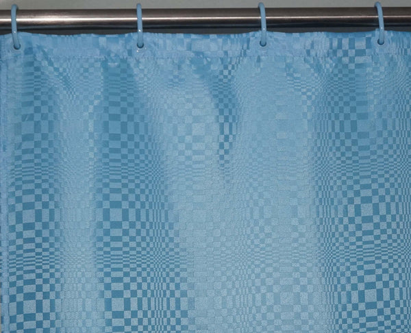 Lushomes Blue Wave Waterproof Bathroom Shower Curtain with 12 Eyelets and 12 C-Rings - Lushomes
