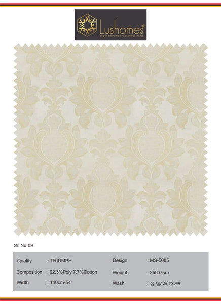 Lushomes 92.3% Polyester & 7.7% Cotton 54" Inches Width Jacquard Triumph 250 GSM Fabric