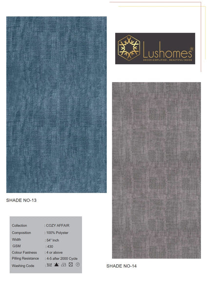 Lushomes 100% Polyster 54" Inches Width Velvet Modabella 430 GSM Fabric
