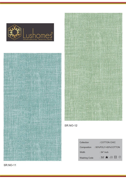 Lushomes 50% Cotton & 50% Polyster 54" Inches Width Plains Cotton Chic 220 GSM Fabric
