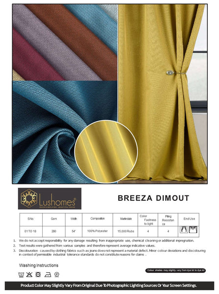 BREEZA DIMOUT 100% Polyster 280 GSM 54" Inches Width Fabric