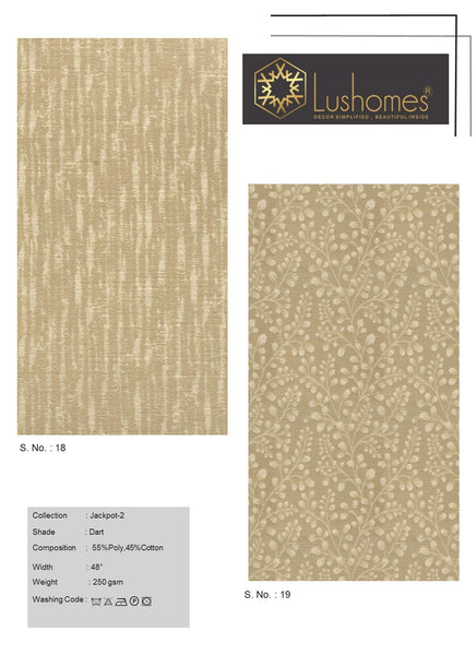 Lushomes 55% Polyester & 45% Cotton  48" Inches Width Jacquard Jackpot-2 250 GSM Fabric