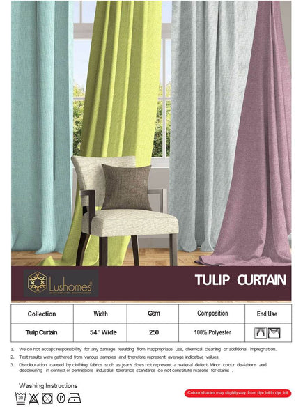 TULIP CURTAIN 54" Inches Width 250 GSM 100% Polyester Fabric