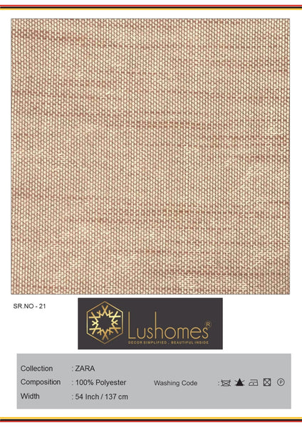 Lushomes 100% Polyester 54" Inches Width Foil Zara Main 211 GSM / Sheer 148 GSM Fabric