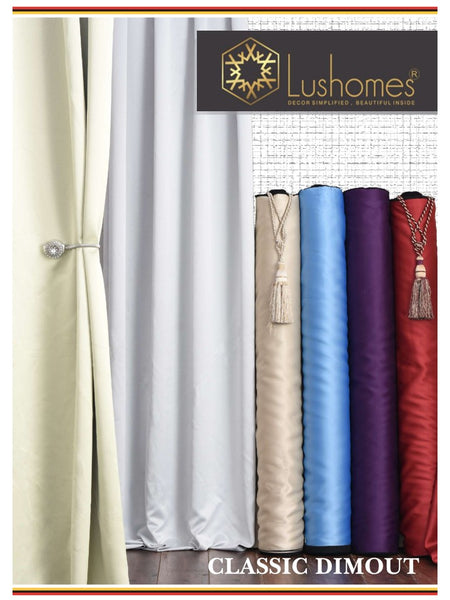 Lushomes 100% Polyster 48" Inches Width Plains Classic Dimout 210 GSM Fabric
