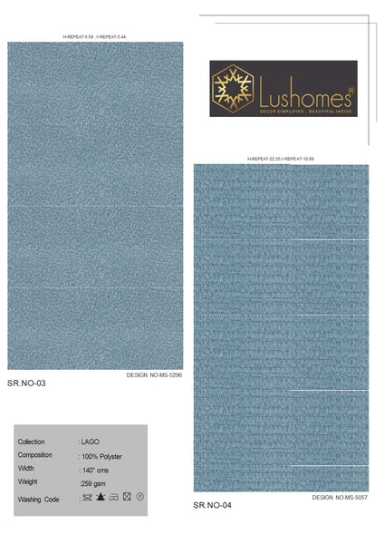 Lushomes 100% Polyester 54" Inches Width Jacquard Lago 259 GSM Fabric