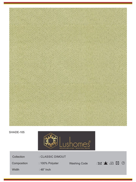 Lushomes 100% Polyster 48" Inches Width Plains Classic Dimout 210 GSM Fabric