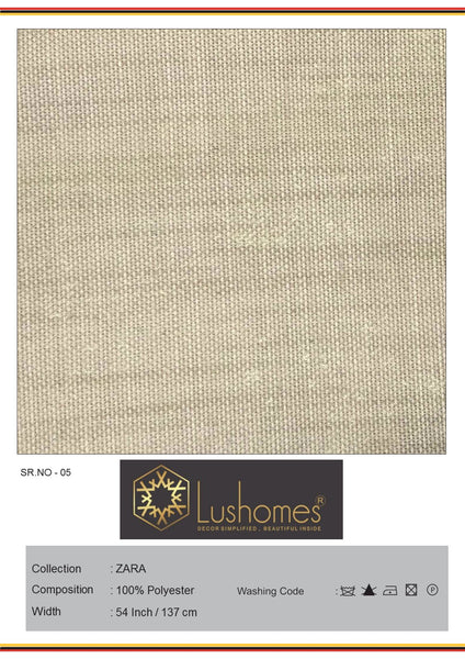Lushomes 100% Polyester 54" Inches Width Foil Zara Main 211 GSM / Sheer 148 GSM Fabric